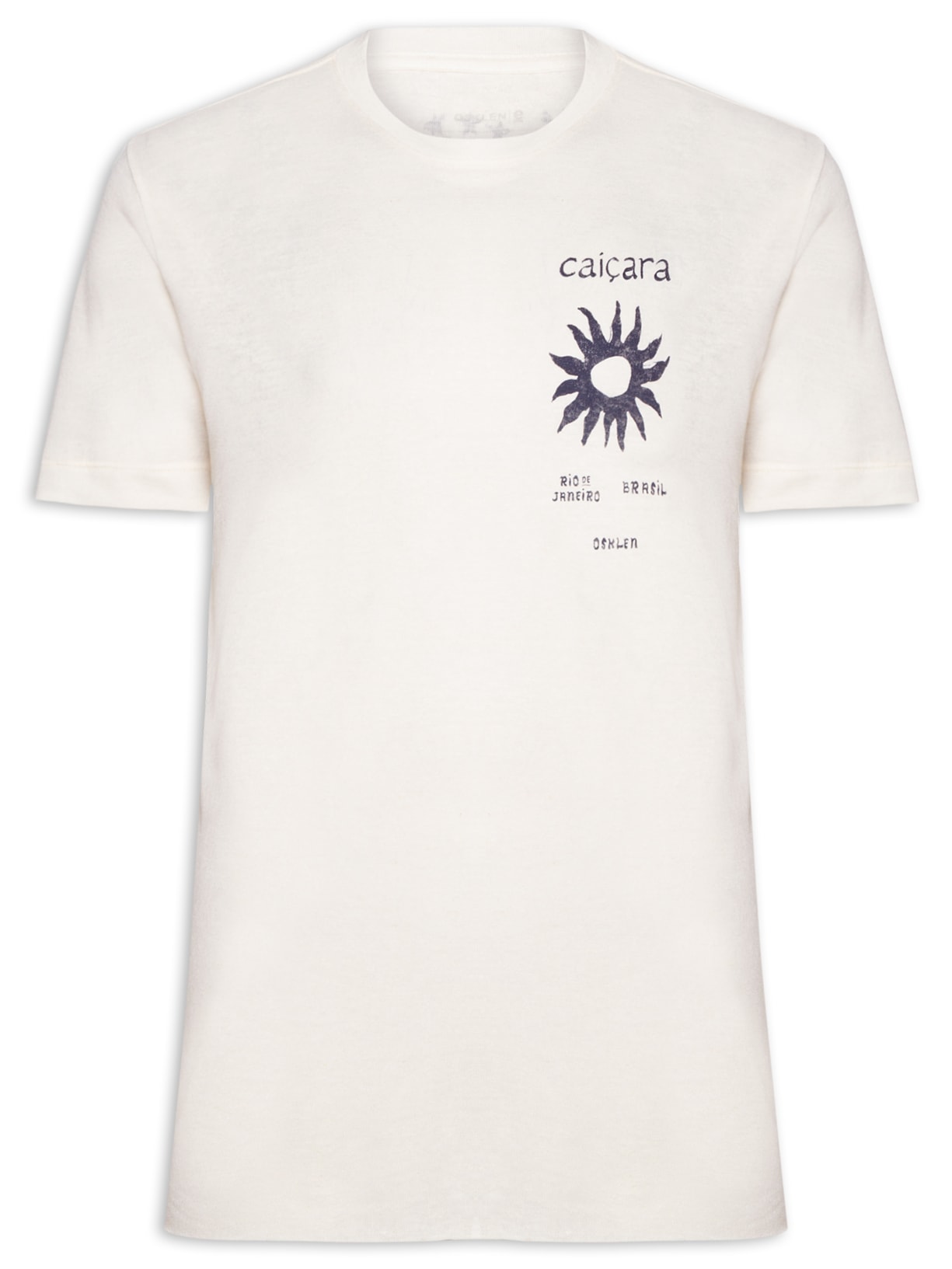 Camiseta Masculina Caiçara Sol Manga Curta - Branco