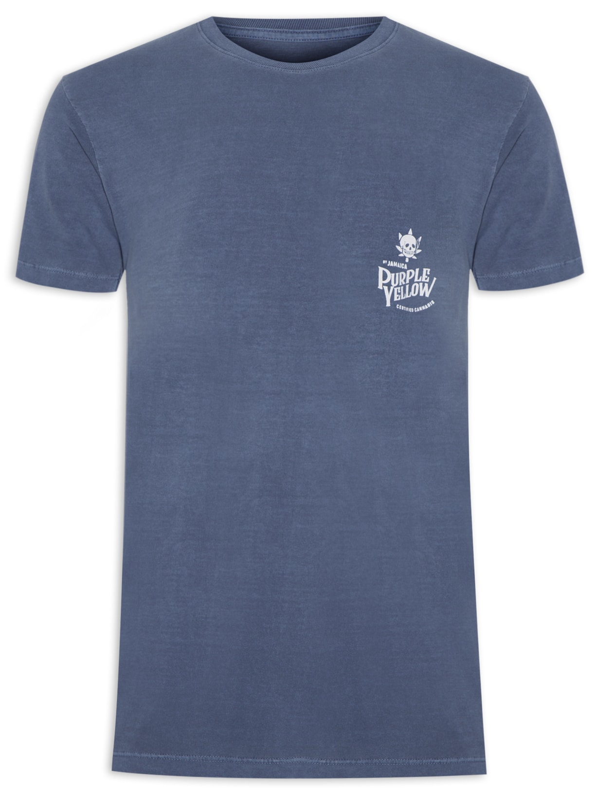 Camiseta Masculina Canabis - Azul