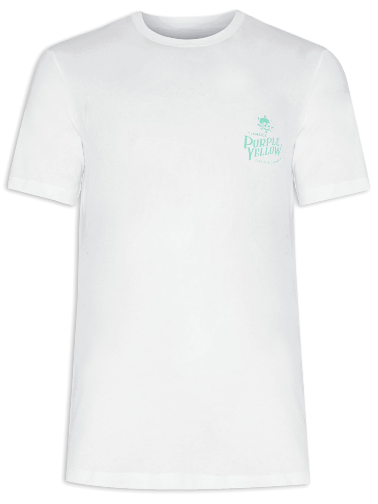 Camiseta Masculina Canabis - Branco