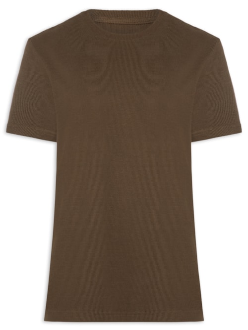 Camiseta Masculina Canelado Pure Soft - Marrom