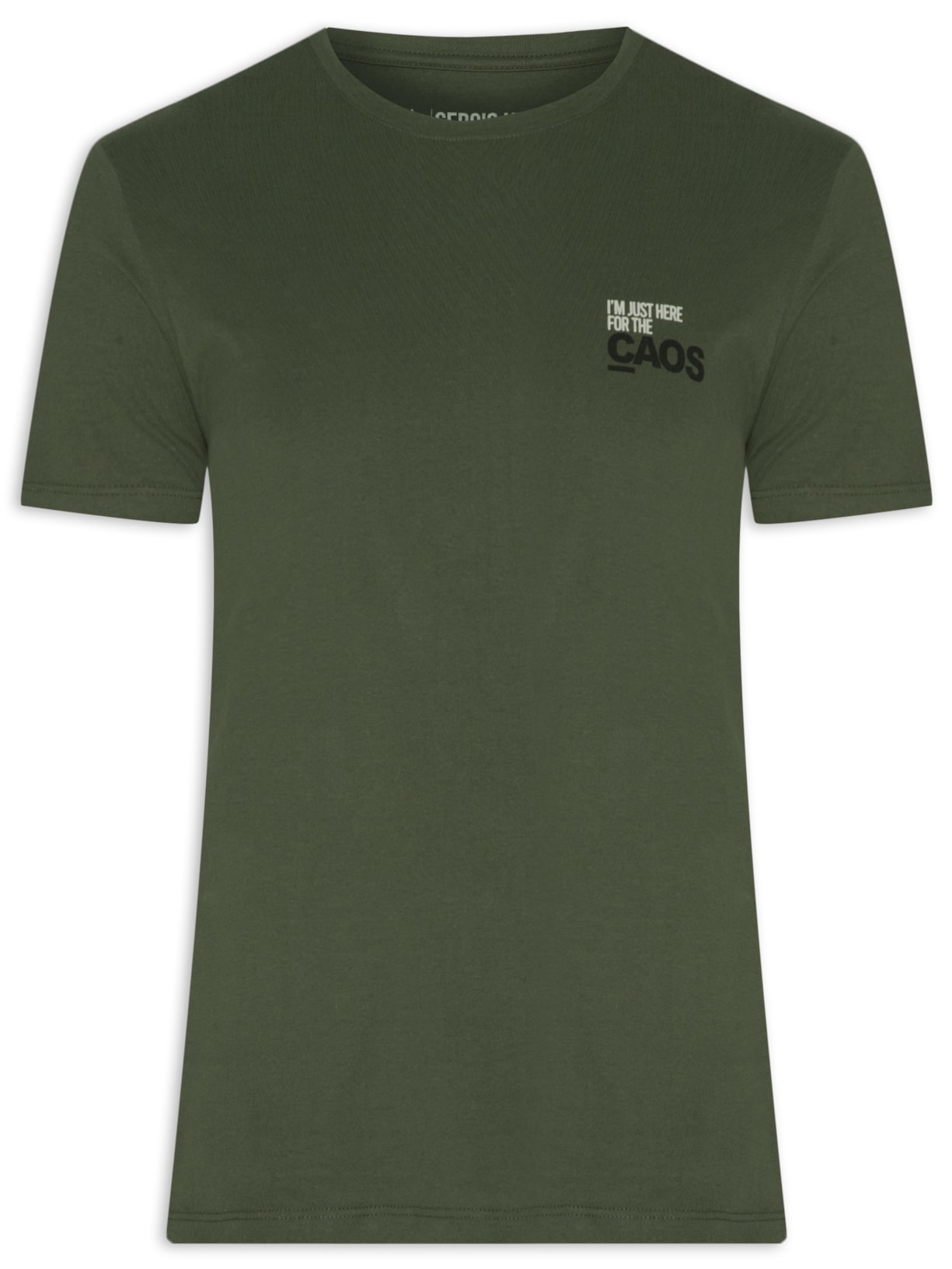 Camiseta Masculina Caos - Verde