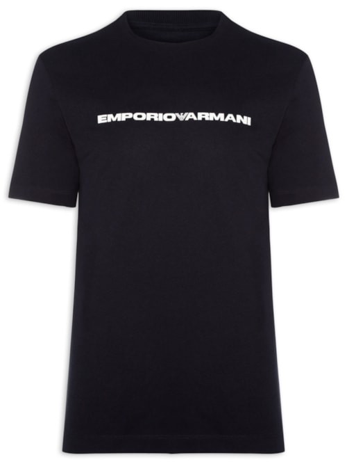 Camiseta Masculina Capsule American Organic Full Mini Print Logo – Preto