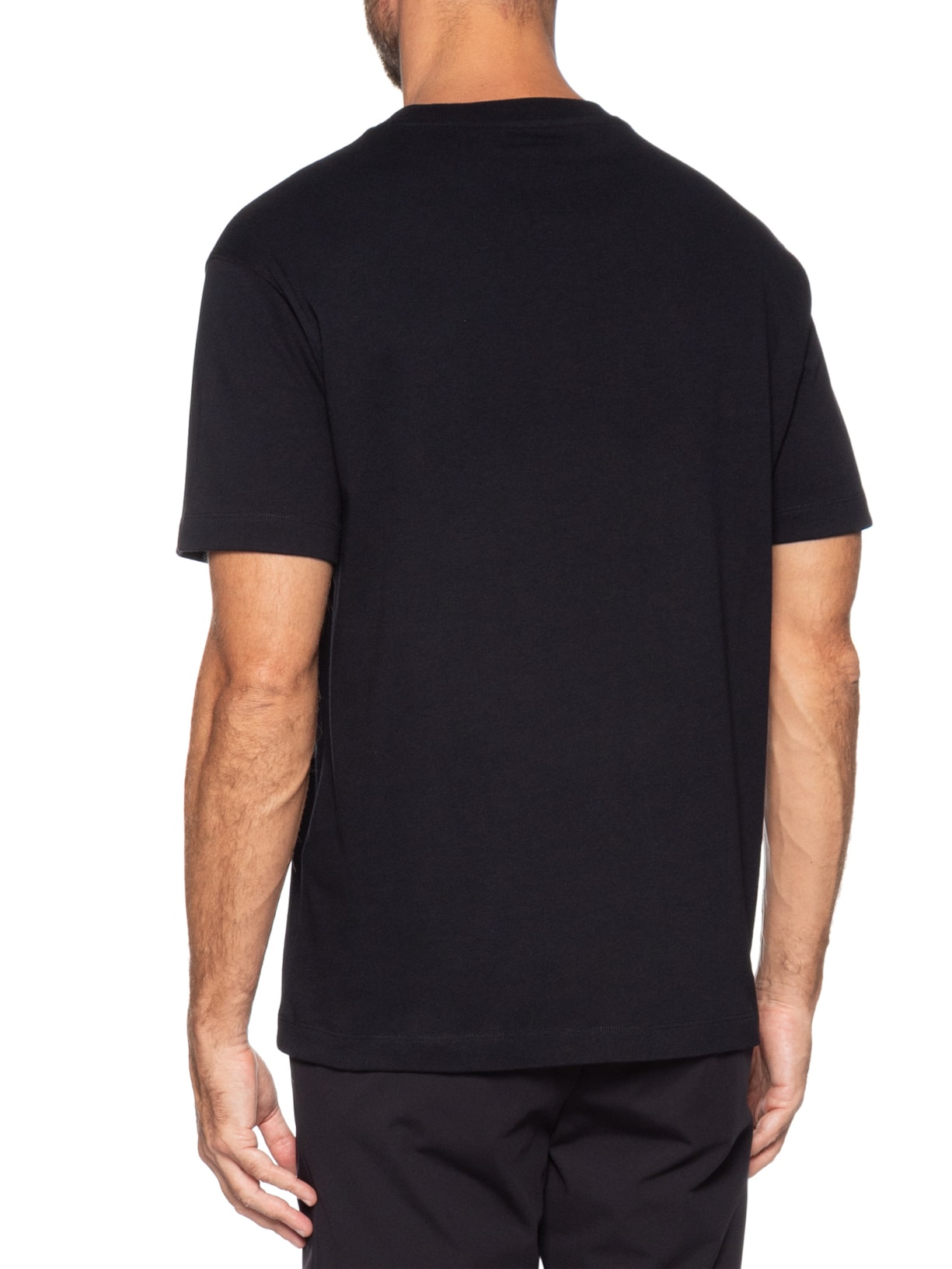 Camiseta Masculina Capsule American Organic Full Mini Print Logo – Preto Emporio Armani
