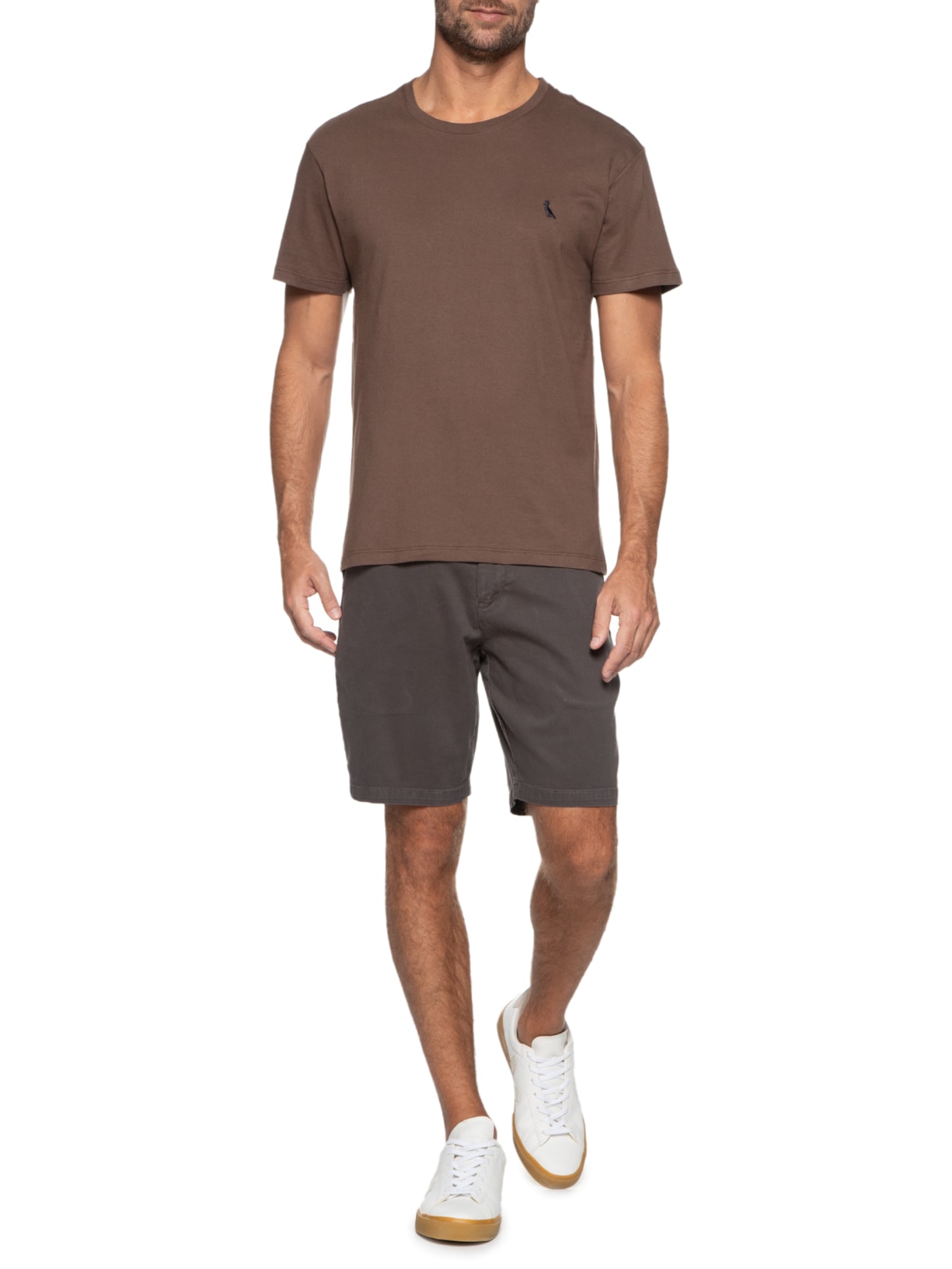 Camiseta Masculina Careca Marrom Reserva