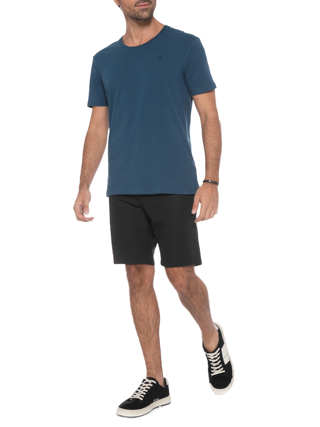 Camiseta Masculina Careca Stretch Azul Jab