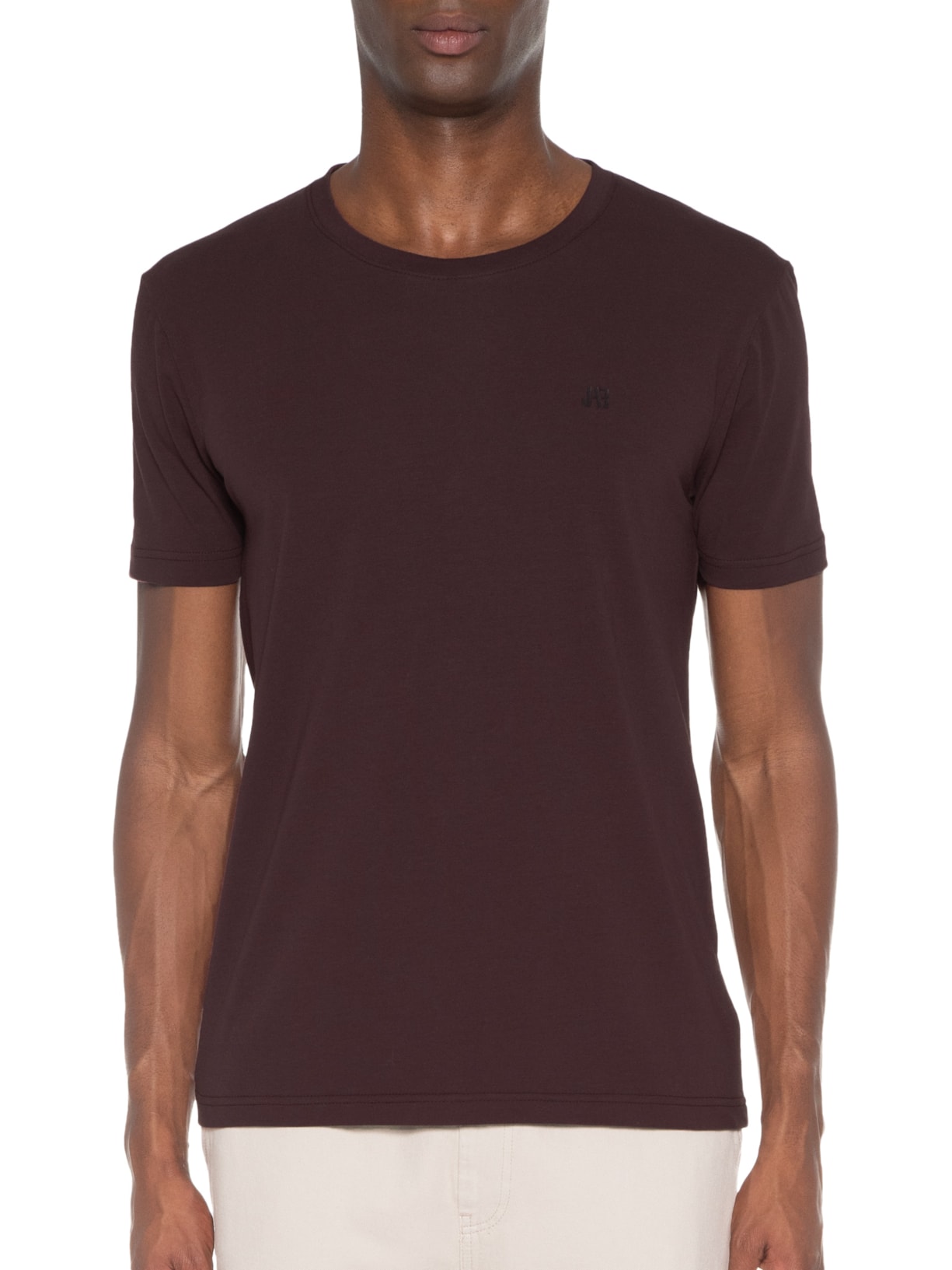 Camiseta Masculina Careca Stretch Vinho Jab