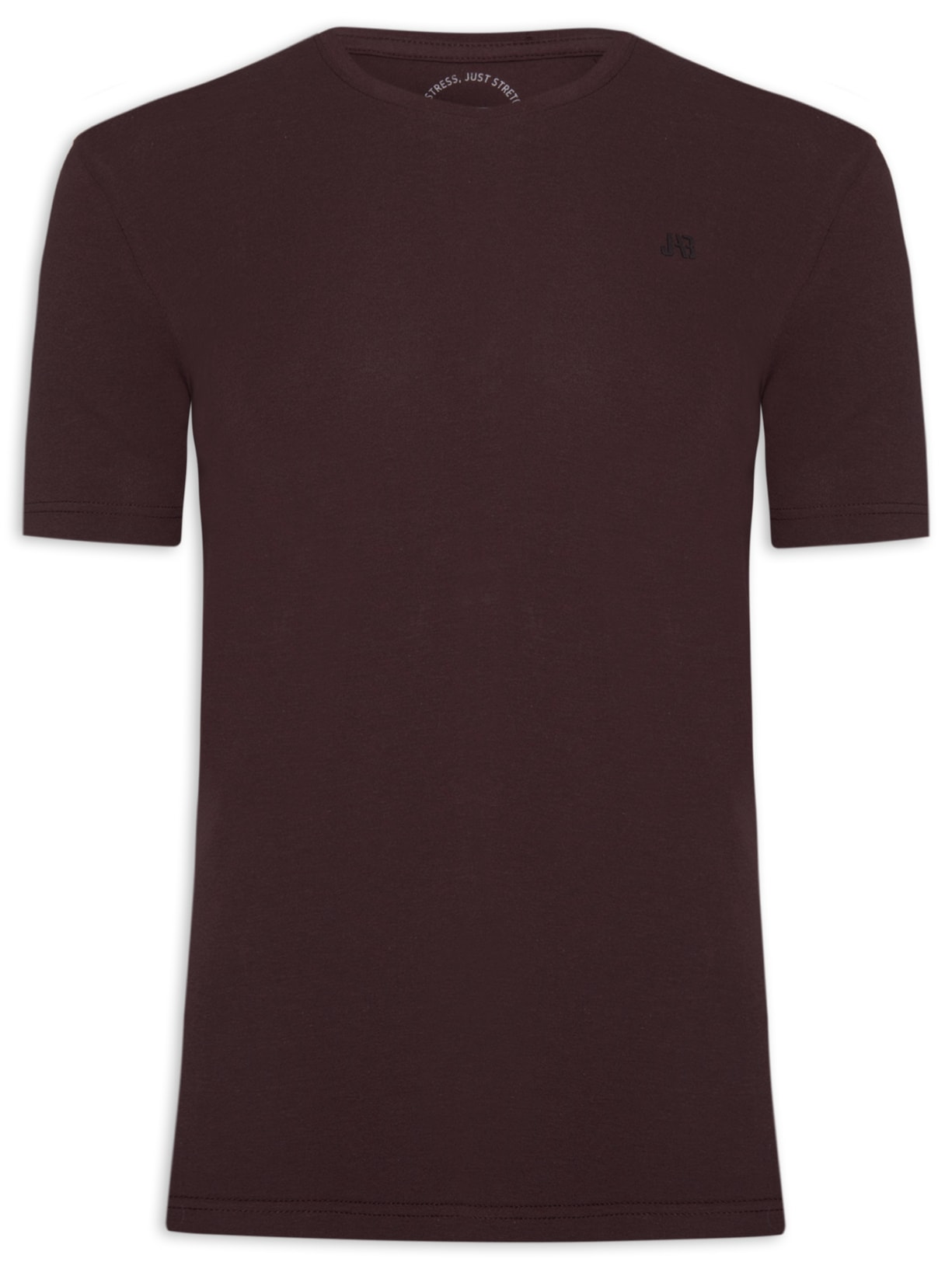 Camiseta Masculina Careca Stretch Vinho Jab