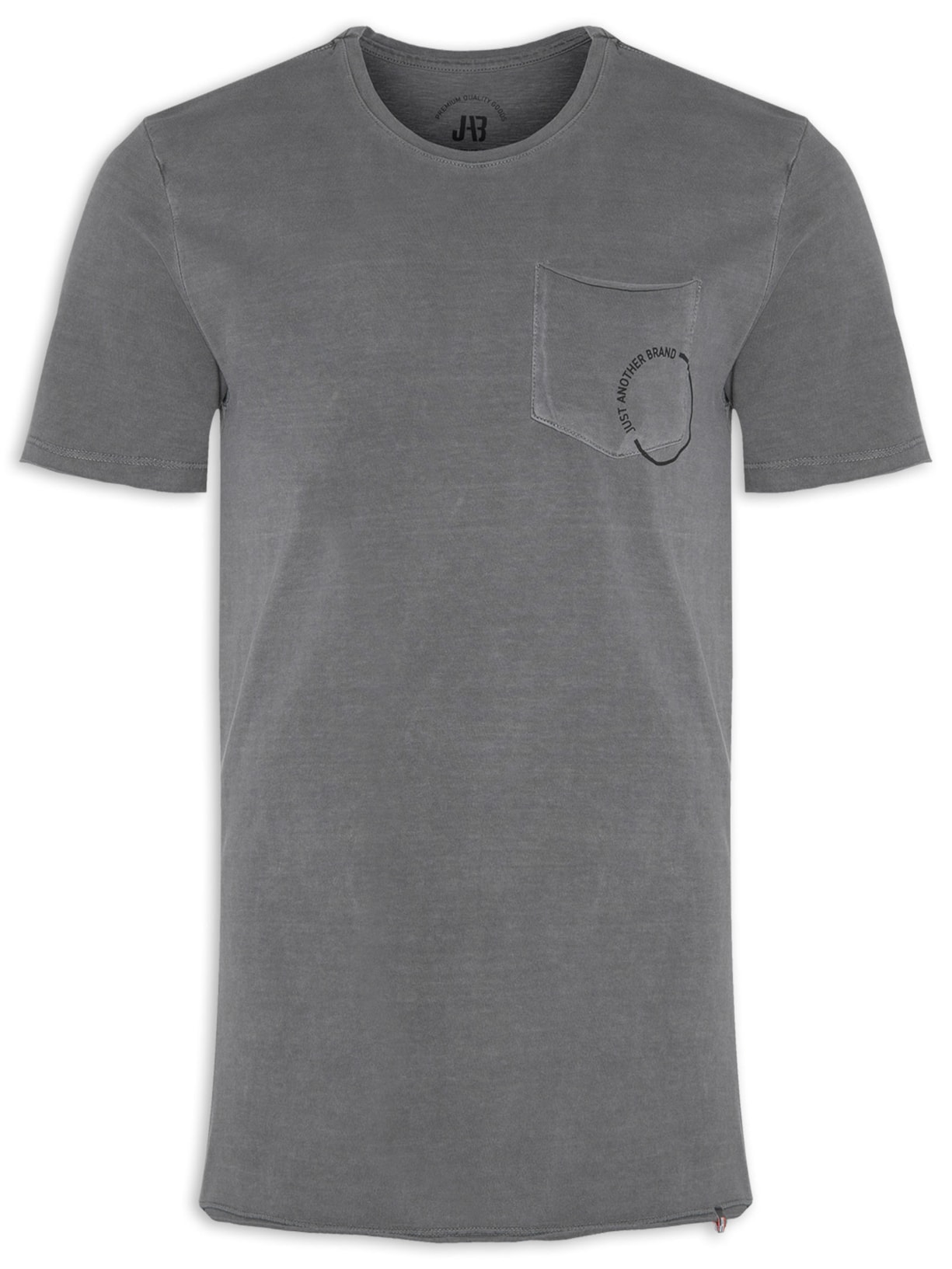Camiseta Masculina Carimbo Bolso - Cinza