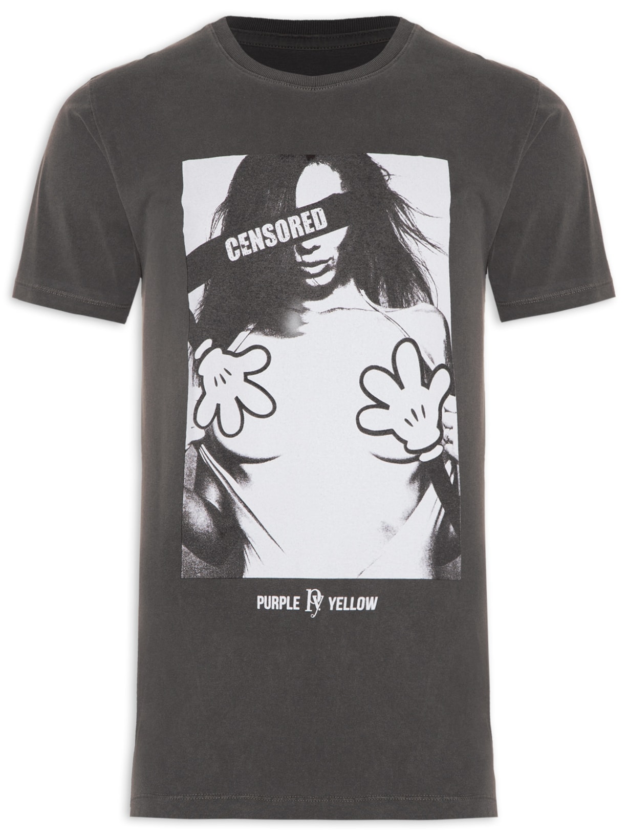 Camiseta Masculina Censured - Cinza