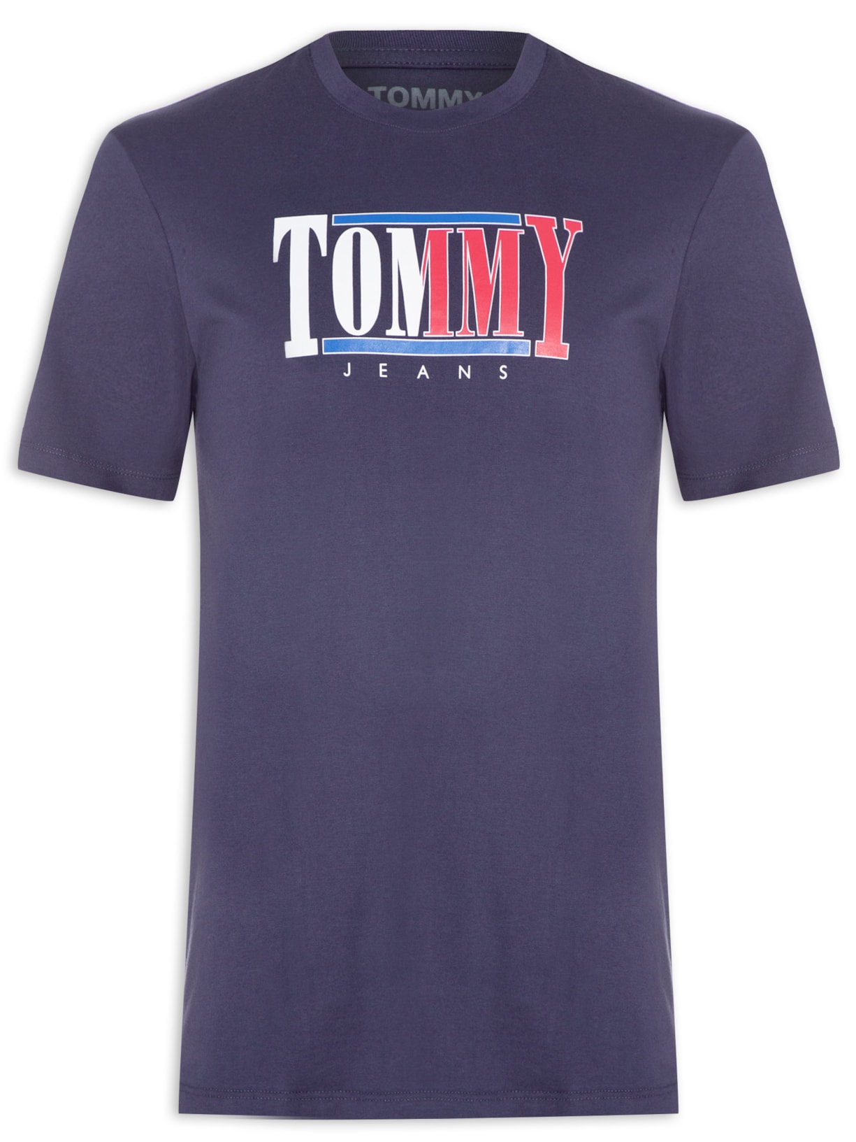 Camiseta Masculina Centered Logo Tee Azul Tommy Jeans