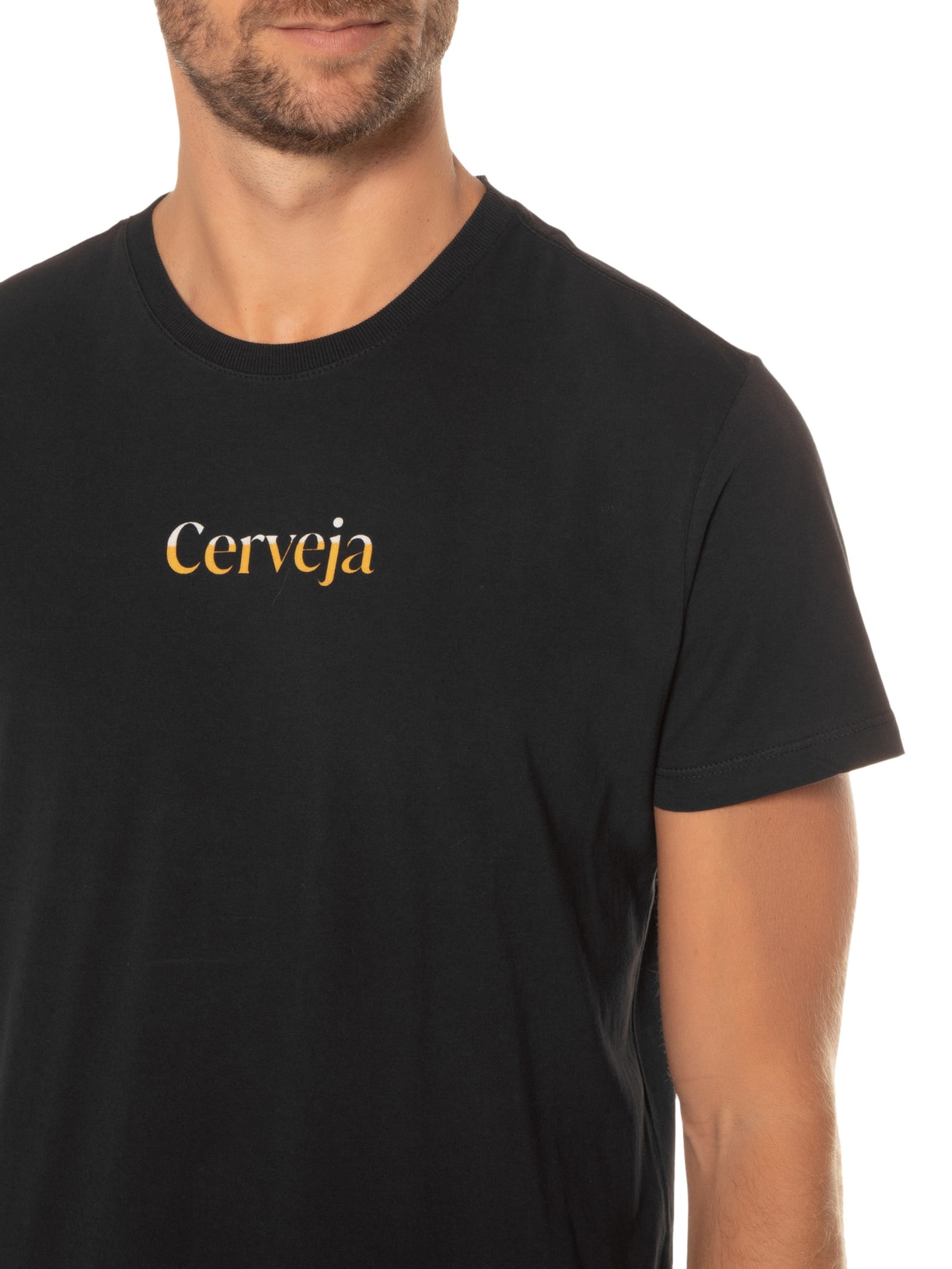 Camiseta Masculina Cerveja Tons Preto Foxton