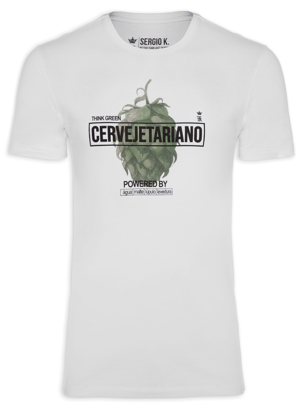 Camiseta Masculina Cervejetariano - Branco