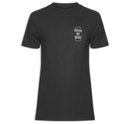 Camiseta Masculina Cheers My Beers - Preto