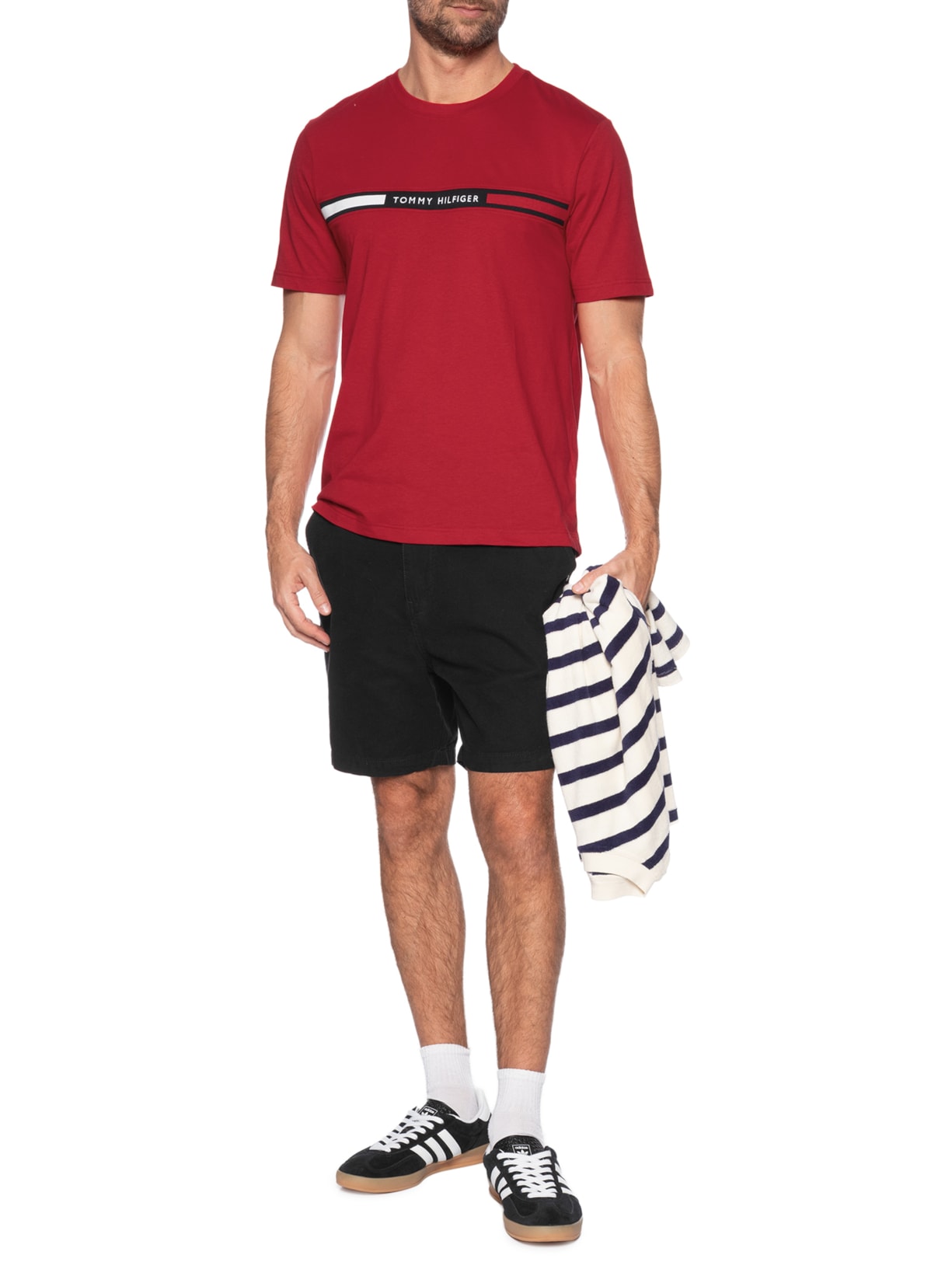Camiseta Masculina Chest Insert Tee Vermelho Tommy Hilfiger