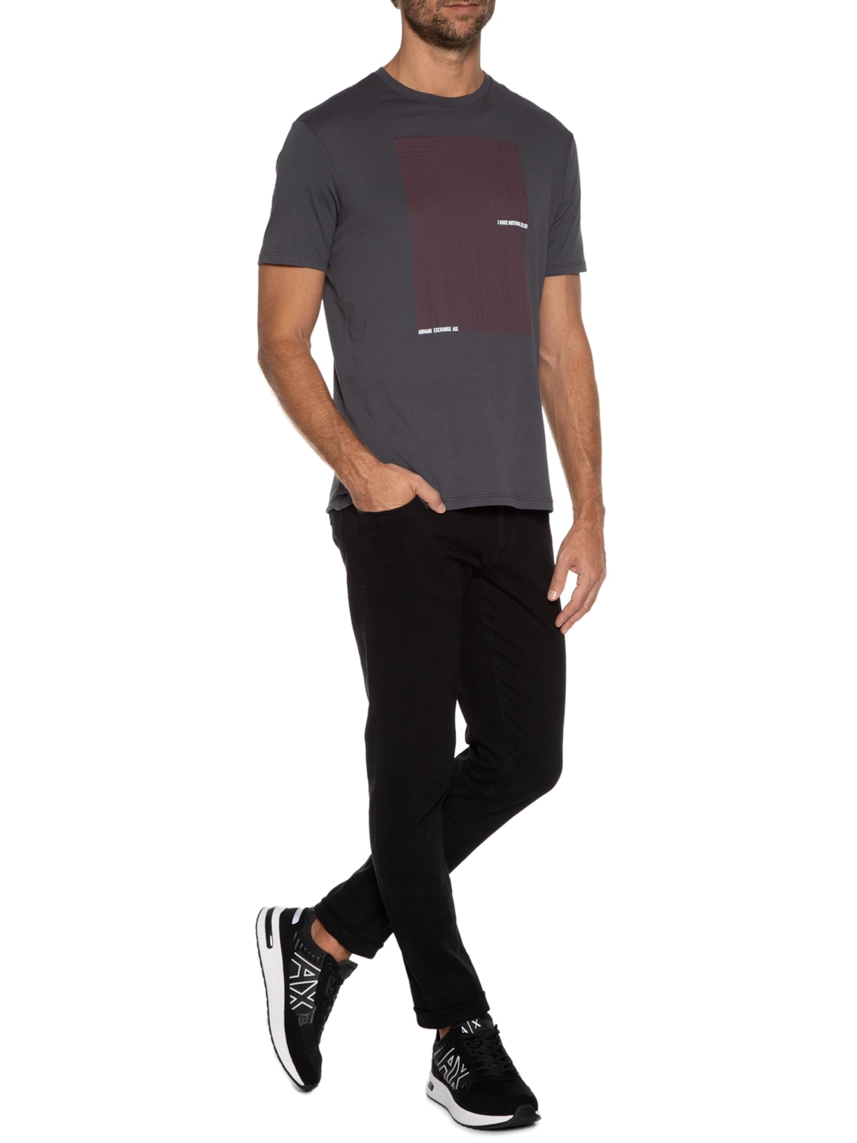 Camiseta Masculina Cinza Armani Exchange