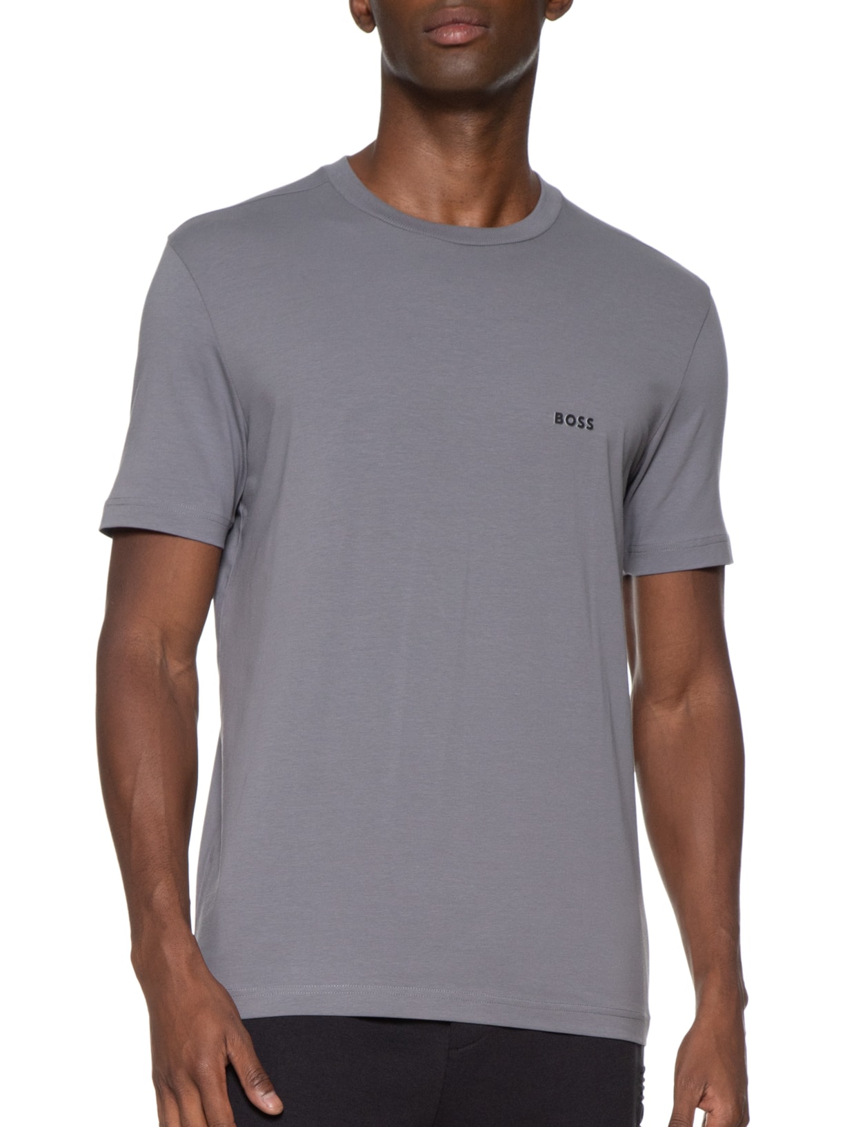 Camiseta Masculina Cinza Boss