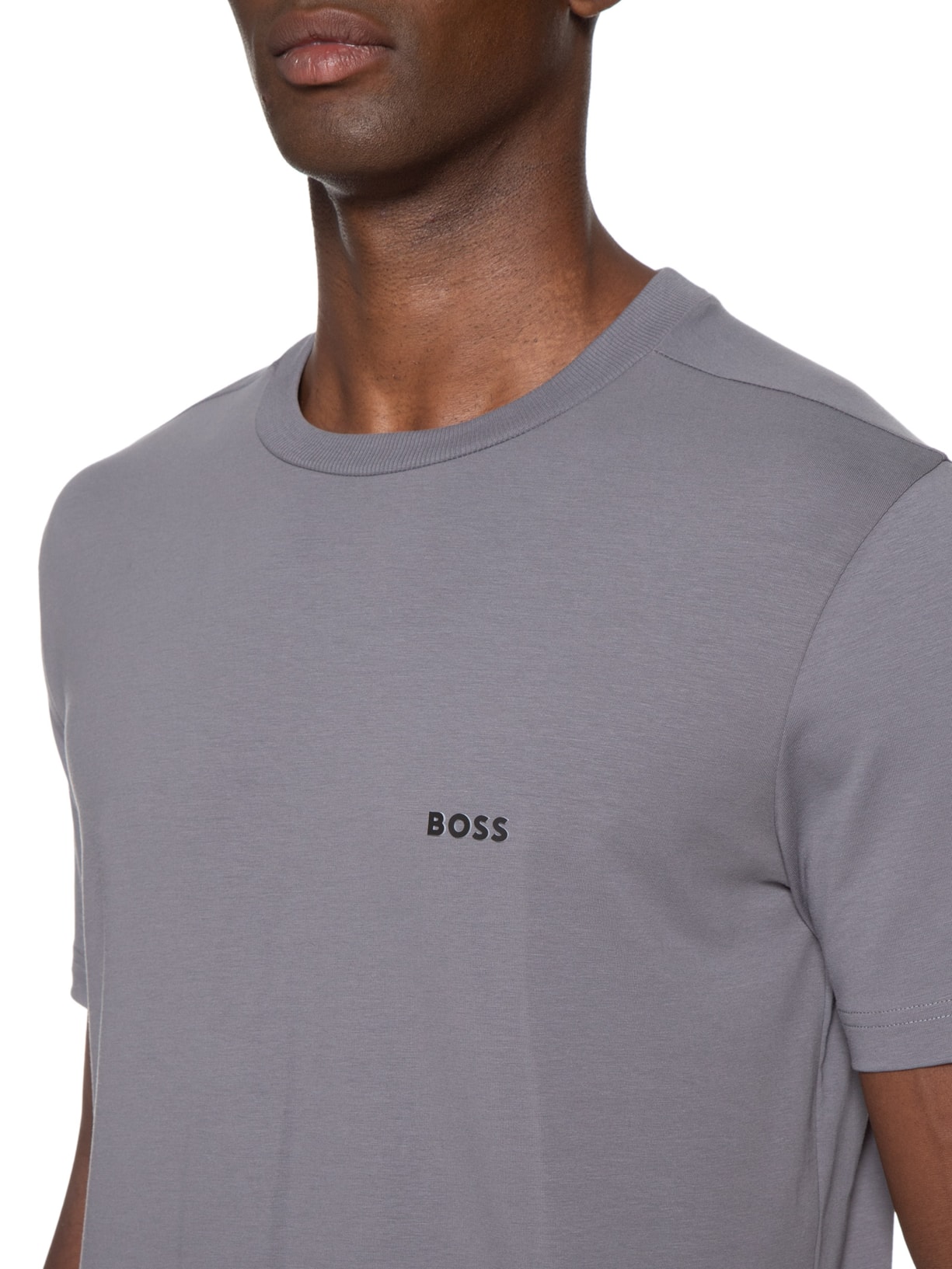 Camiseta Masculina Cinza Boss