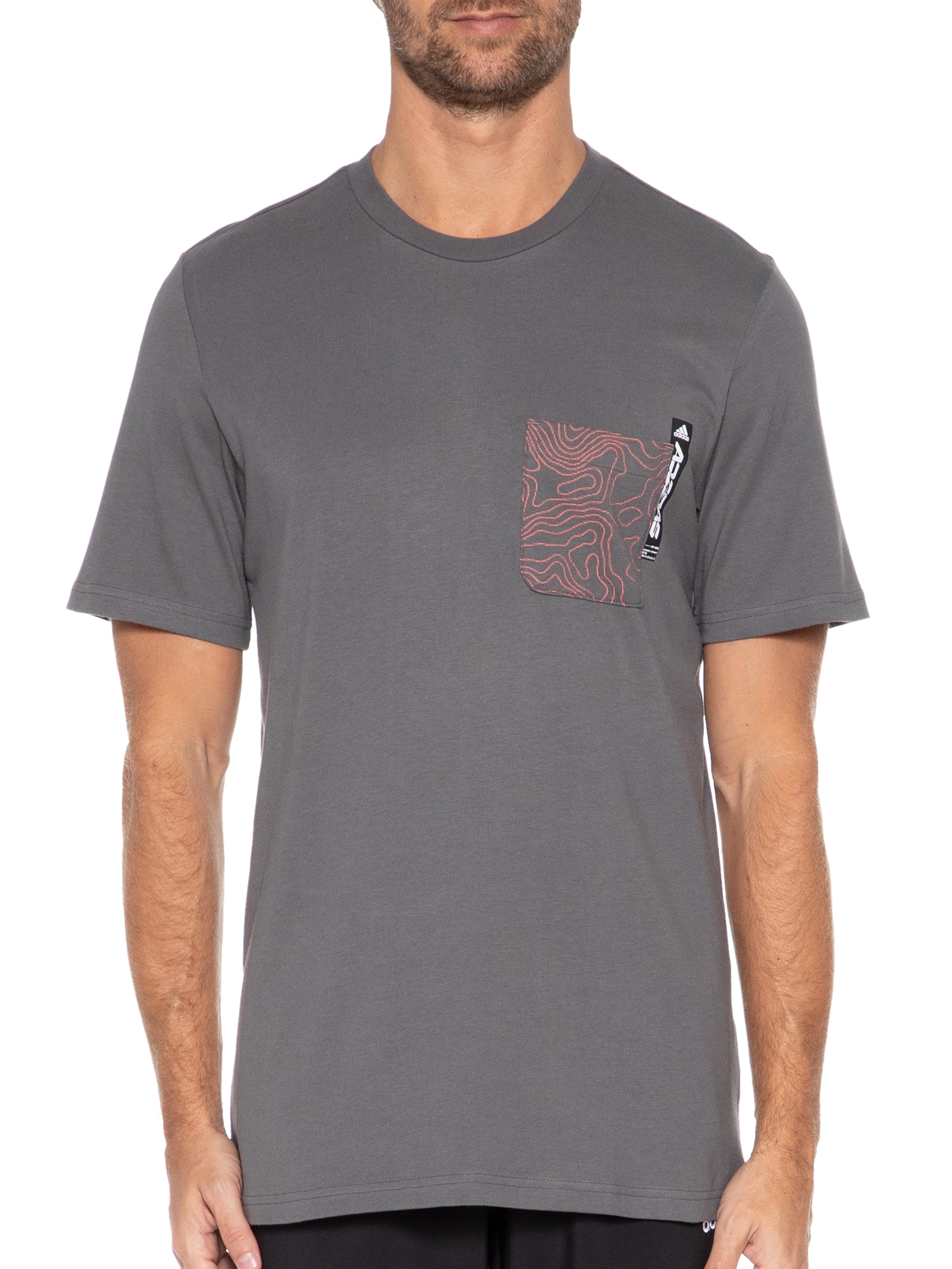Adidas - Camiseta Masculina City Explorer Com Bolso - Cinza