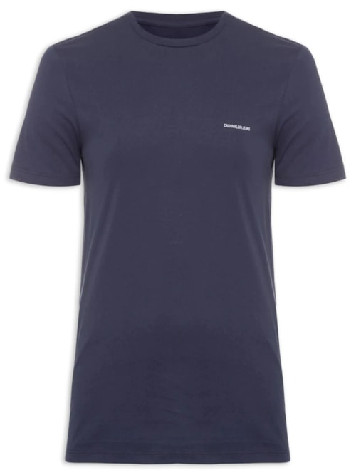 Camiseta Masculina Cjk Logo Básico Peito - Azul