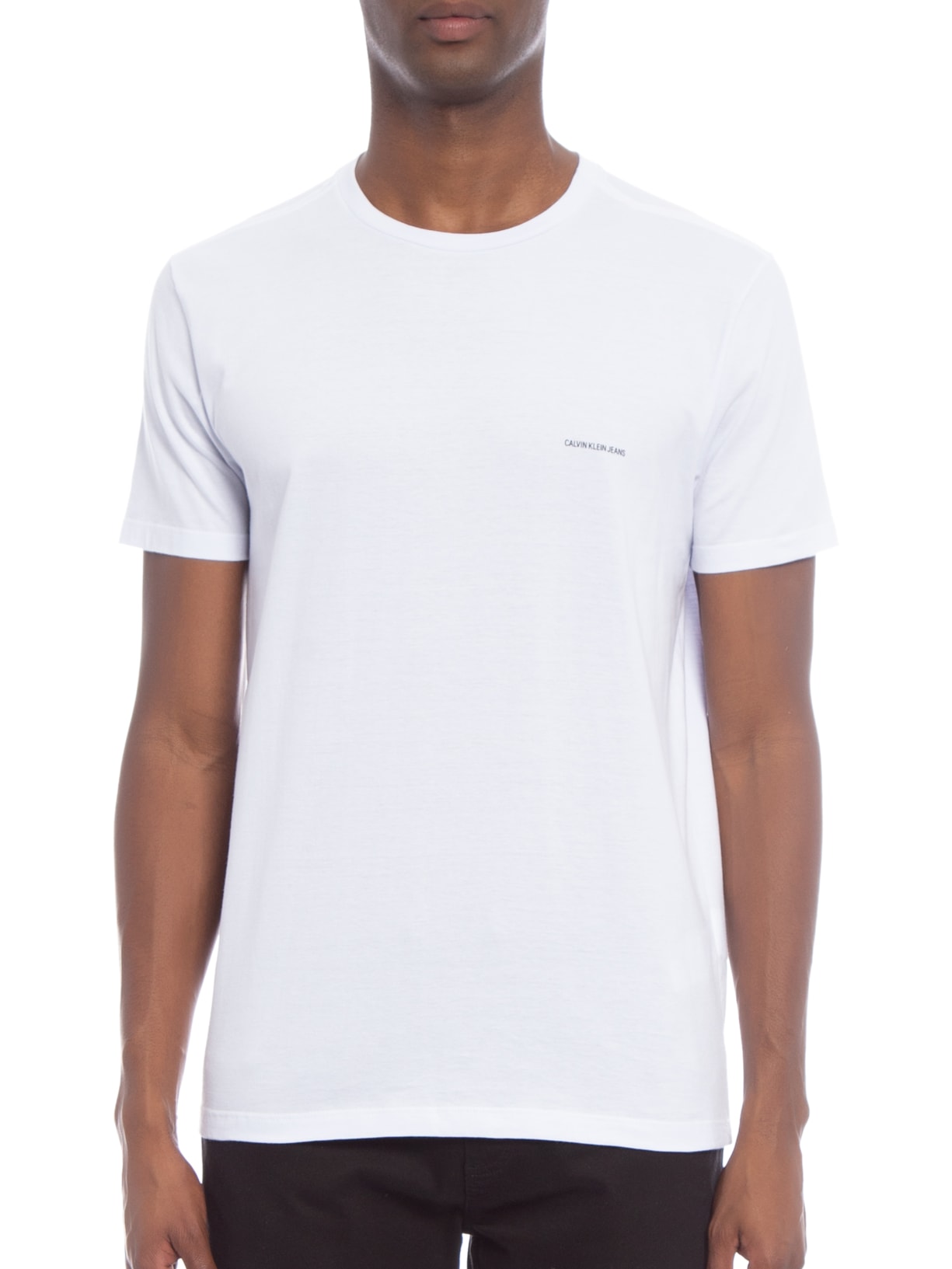 Camiseta Masculina Cjk Logo Básico Peito Branco Calvin Klein Jeans