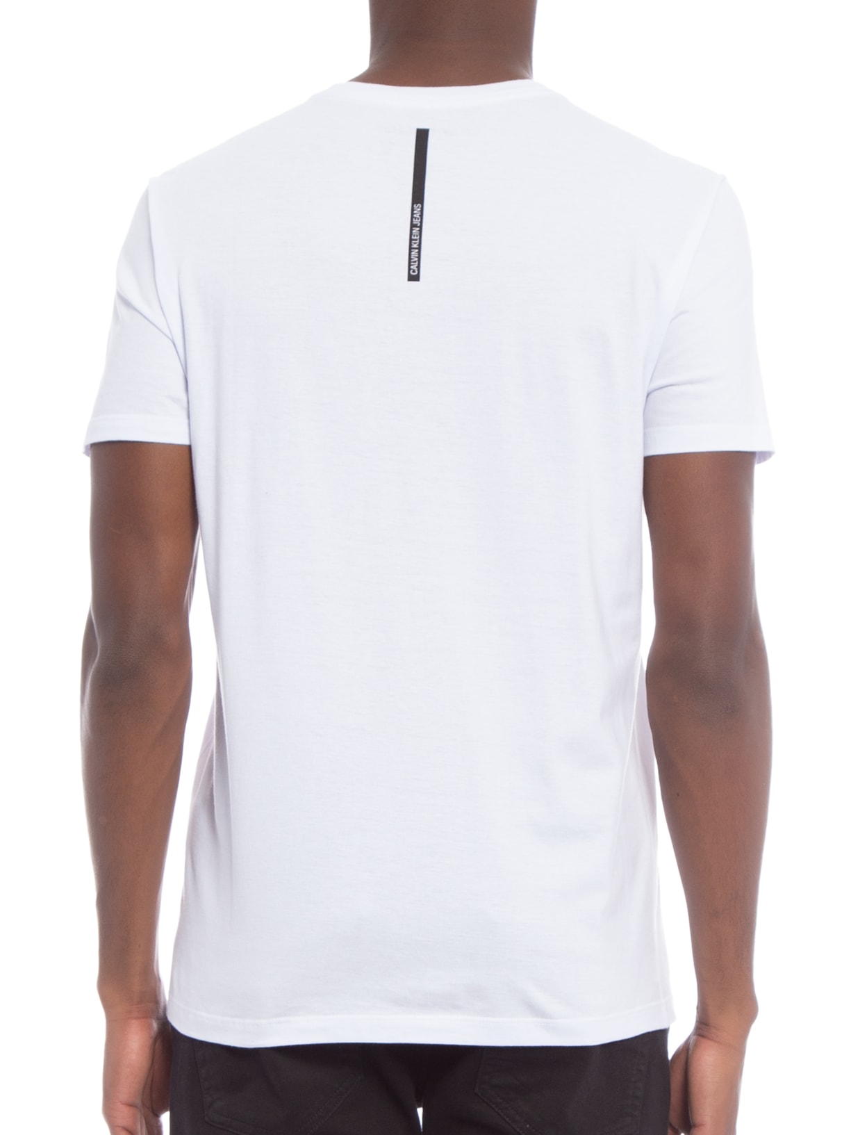 Camiseta Masculina Cjk Logo Básico Peito Branco Calvin Klein Jeans