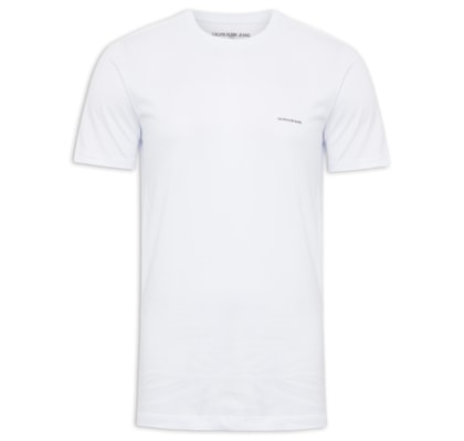 Camiseta Masculina Cjk Logo Básico Peito - Branco