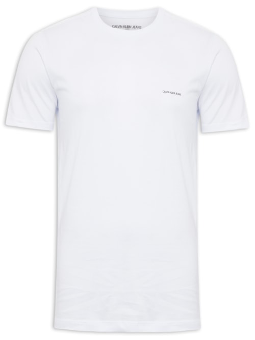 Camiseta Masculina Cjk Logo Básico Peito - Branco