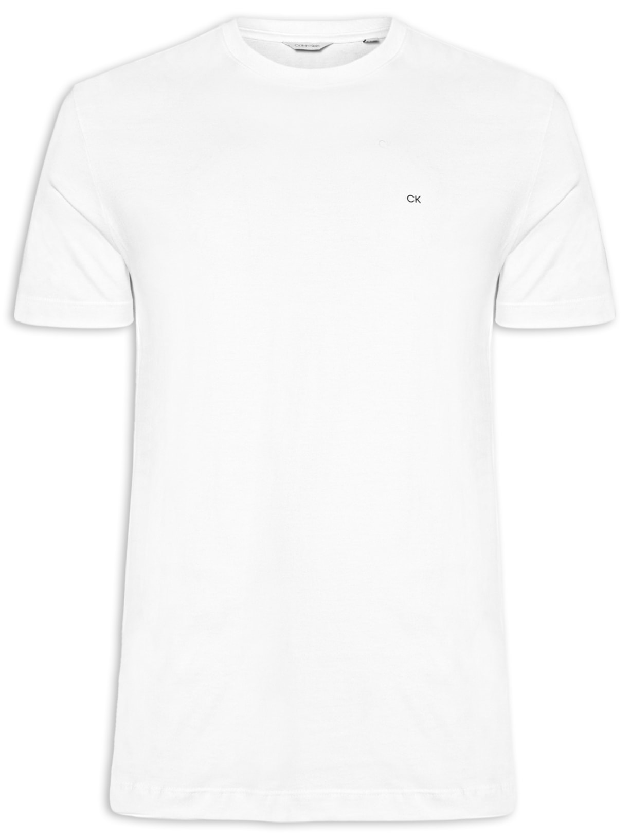 Camiseta Masculina Ck Meia Malha Branco Calvin Klein - White Label