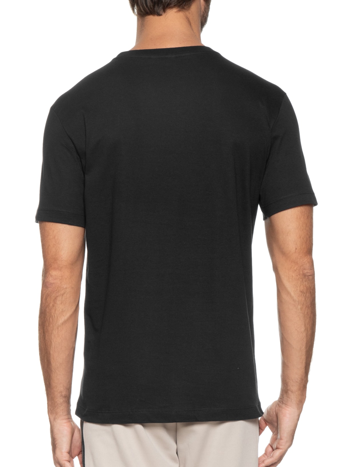 Camiseta Masculina Ck Meia Malha Preto Calvin Klein - White Label