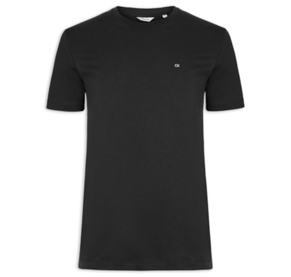 Camiseta Masculina Ck Meia Malha - Preto