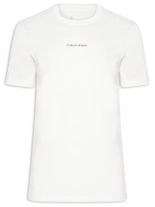 Camiseta Masculina Ck Nano Logo - Branco