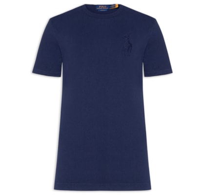 Camiseta Masculina Classic Fit Big Pony Jersey - Azul