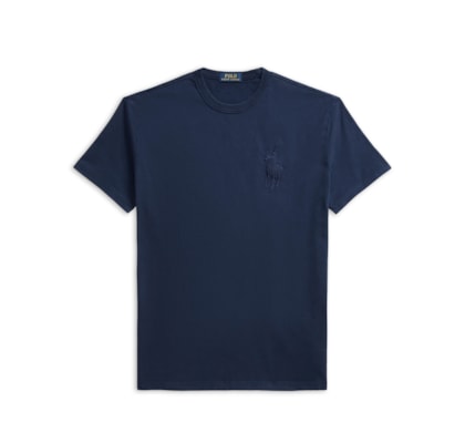 Camiseta Masculina Classic Fit Big Pony Jersey - Azul