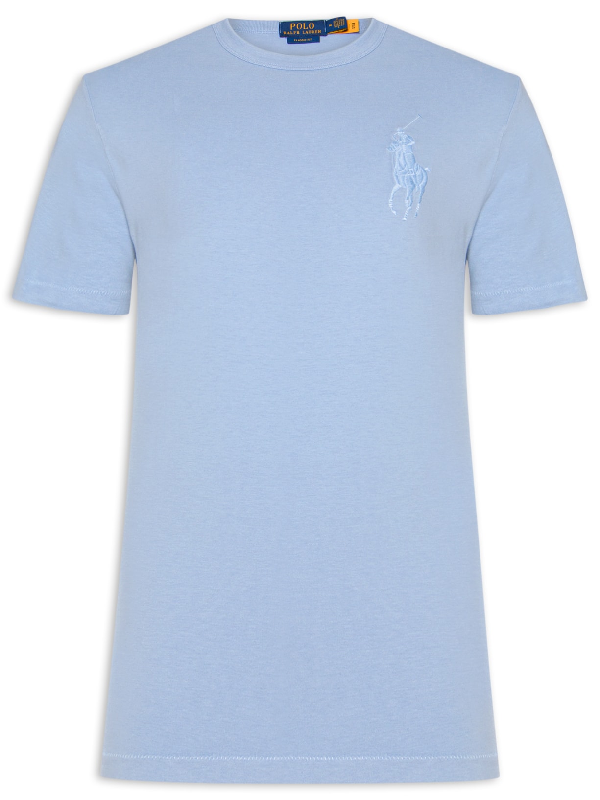 Camiseta Masculina Classic Fit Big Pony Jersey Azul Polo Ralph Lauren