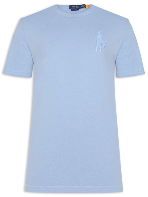 Camiseta Masculina Classic Fit Big Pony Jersey - Azul