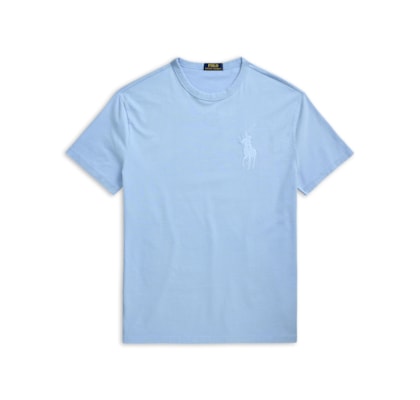 Camiseta Masculina Classic Fit Big Pony Jersey - Azul