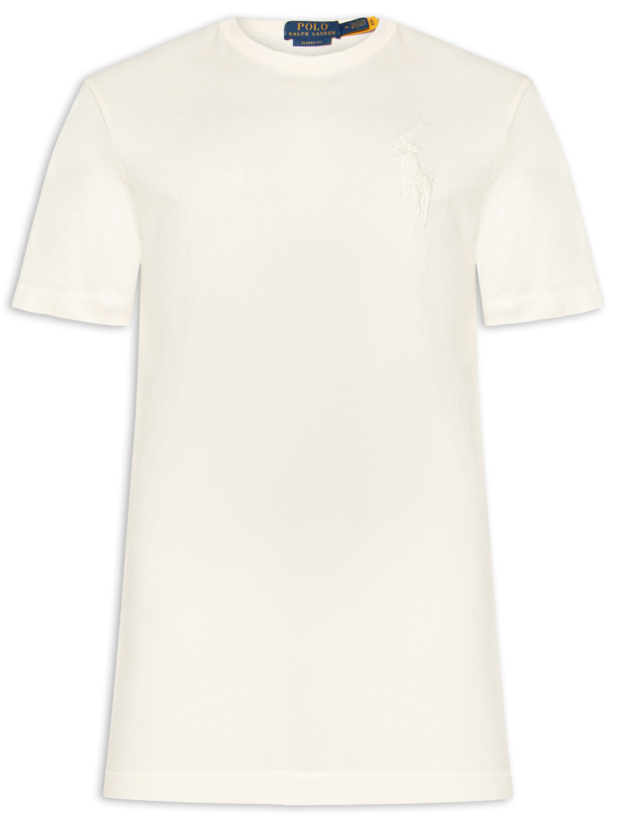 Camiseta Masculina Classic Fit Big Pony Jersey Branco Polo Ralph Lauren