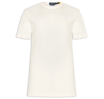 Camiseta Masculina Classic Fit Big Pony Jersey - Branco