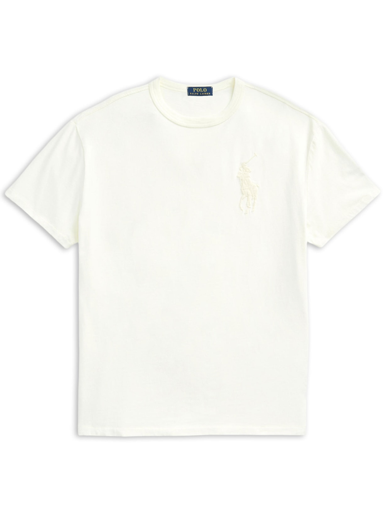 Camiseta Masculina Classic Fit Big Pony Jersey Branco Polo Ralph Lauren