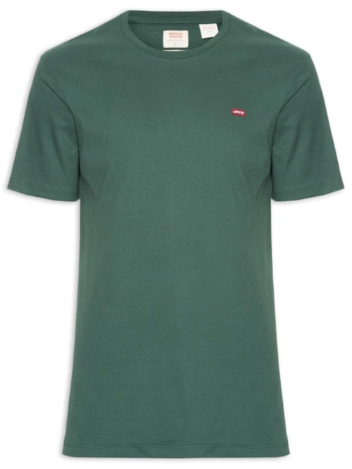 Camiseta Masculina Classic Fit Com Logo - Verde