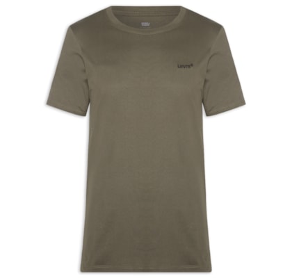 Camiseta Masculina Classic Fit Em Algodão Pima - Marrom