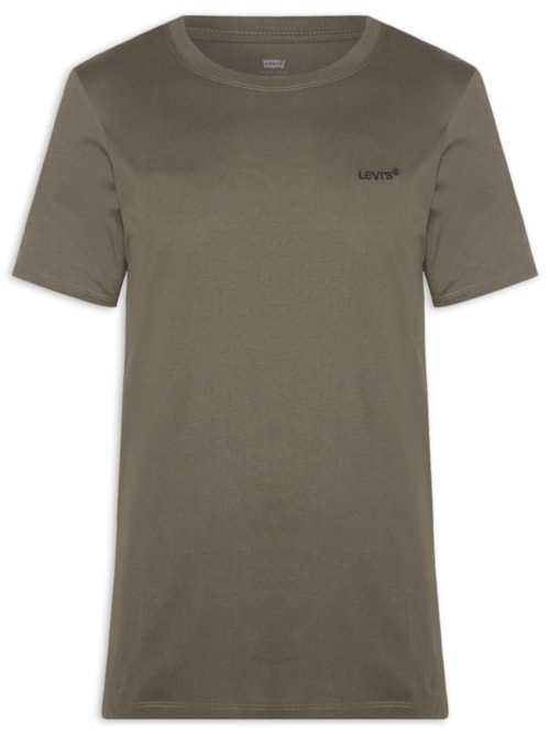 Camiseta Masculina Classic Fit Em Algodão Pima - Marrom