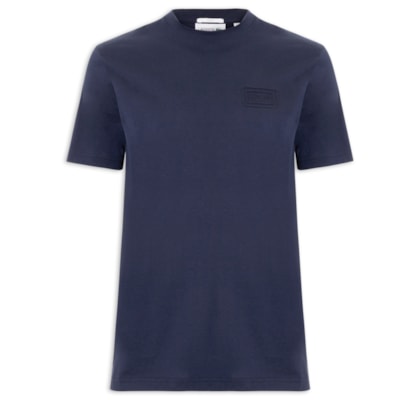 Camiseta Masculina Classic Fit Embossed - Azul
