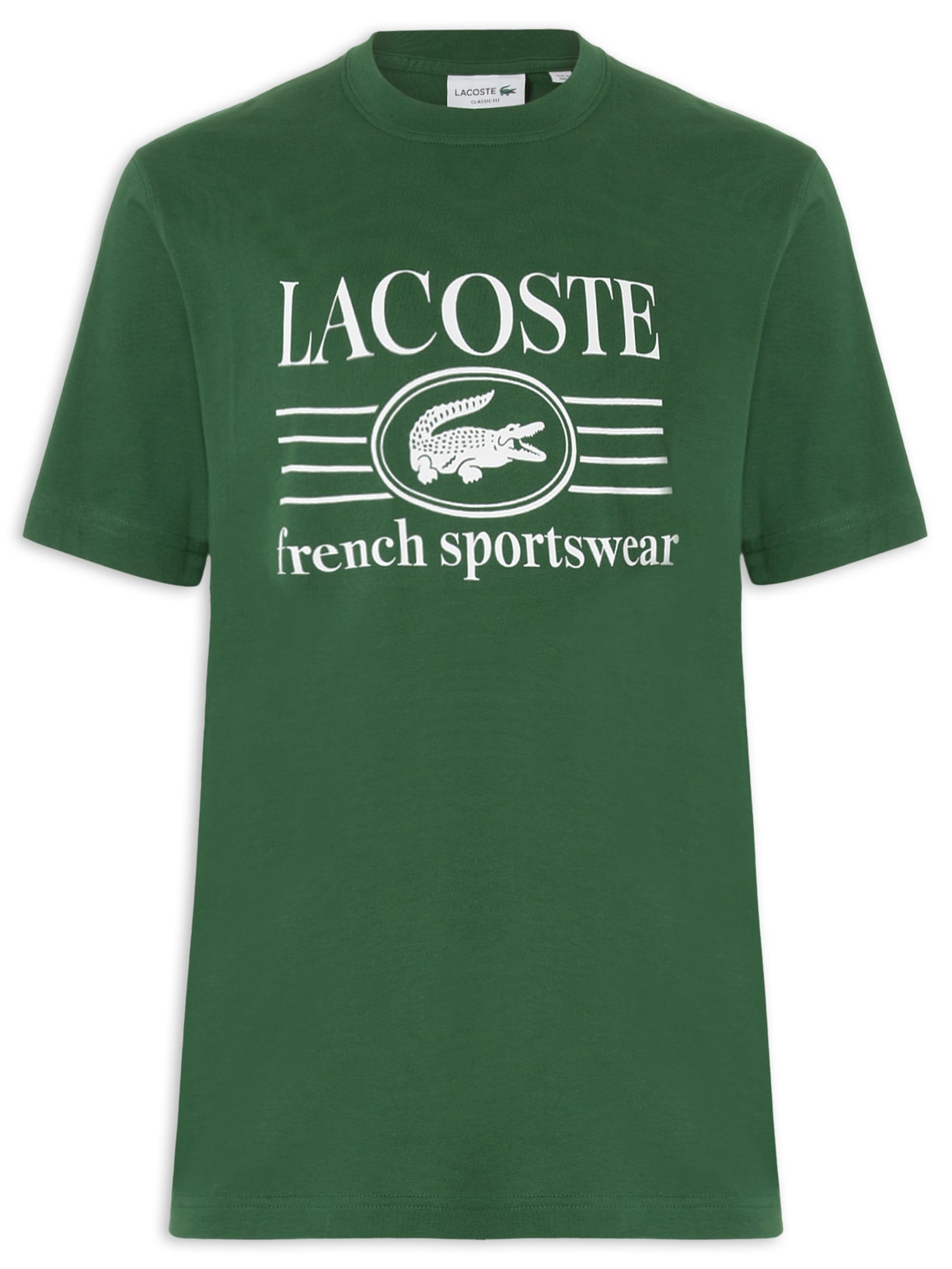 Camiseta Masculina Classic Fit Estampa Crocodilo - Verde