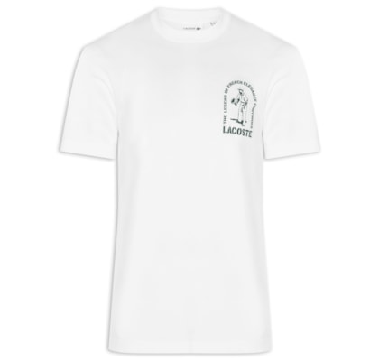 Camiseta Masculina Classic Fit French Crocodile - Branco