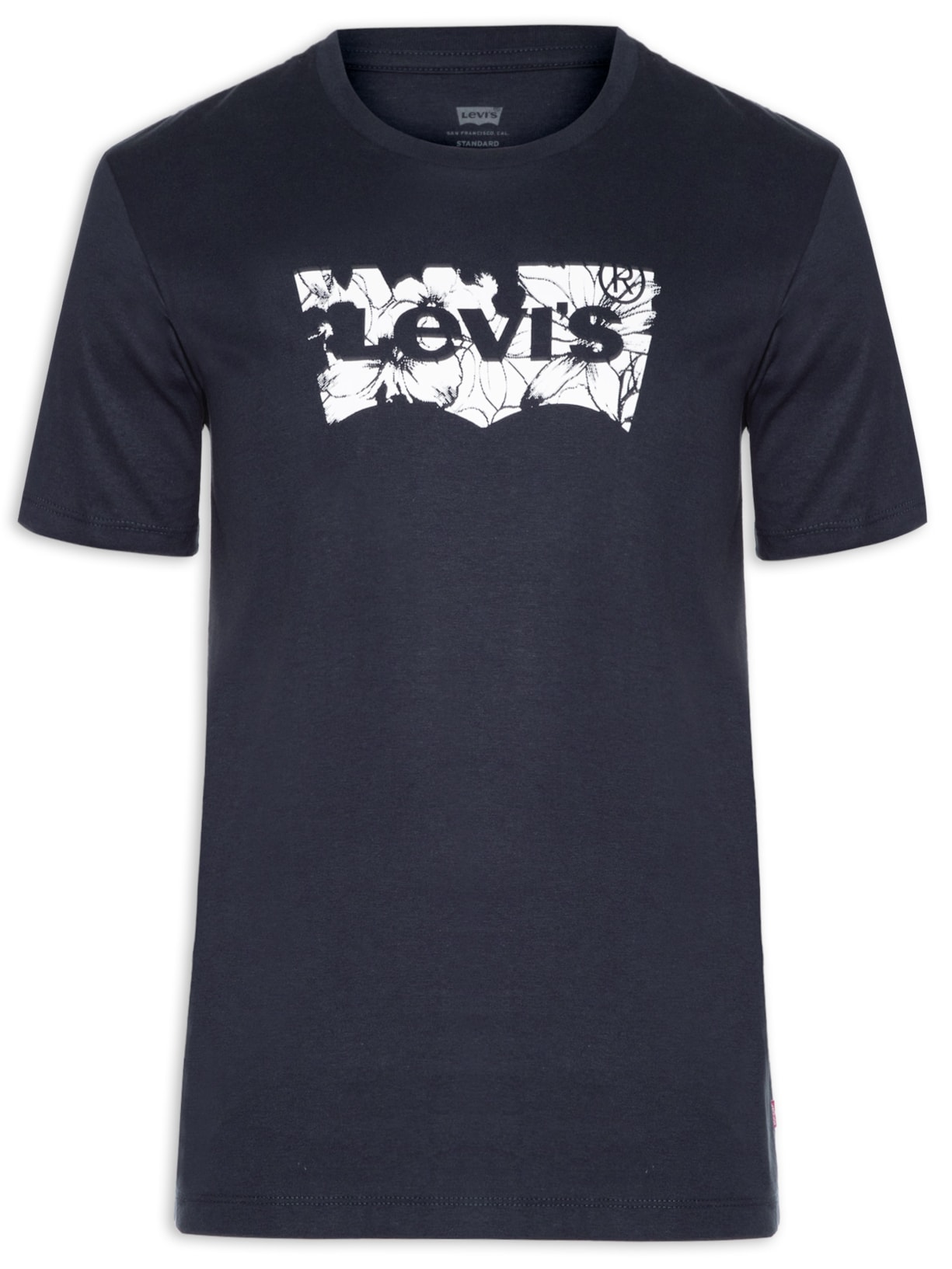Camiseta Masculina Classic Fit Gola Careca Graphic - Azul