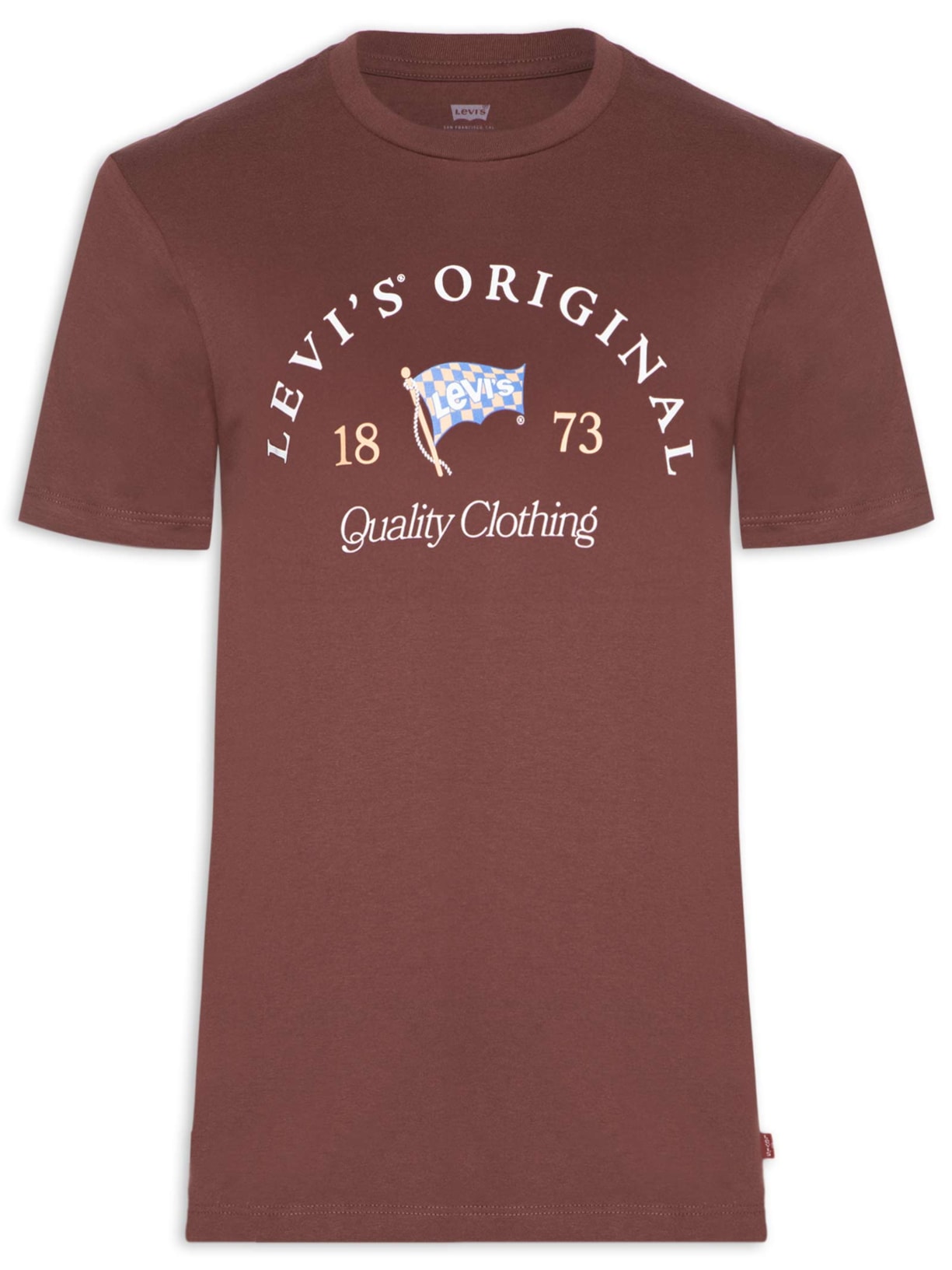 Camiseta Masculina Classic Fit Gola Careca - Vinho