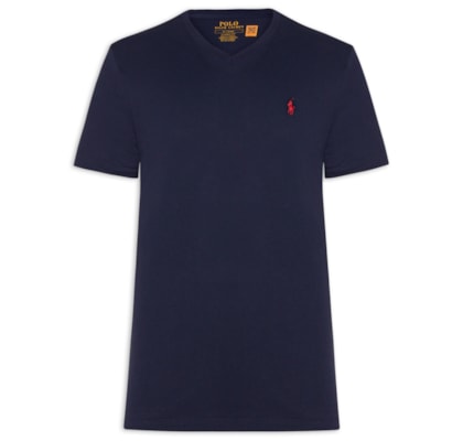 Camiseta Masculina Classic Fit Jersey V-Neck - Azul