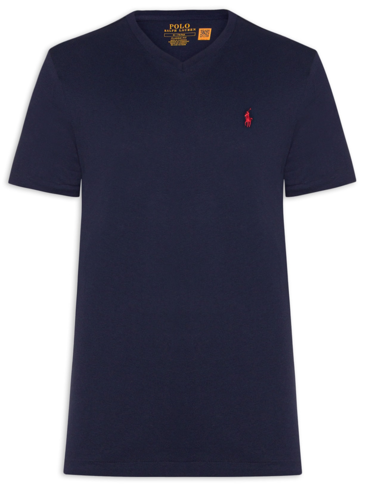 Camiseta Masculina Classic Fit Jersey V-Neck - Azul