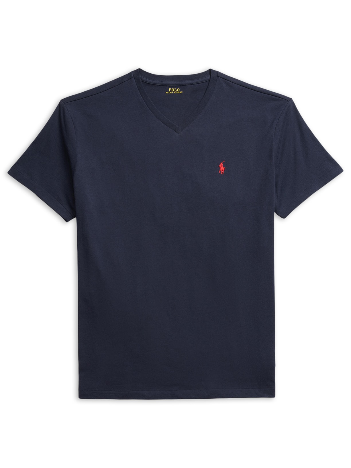 Camiseta Masculina Classic Fit Jersey V-Neck Azul Polo Ralph Lauren